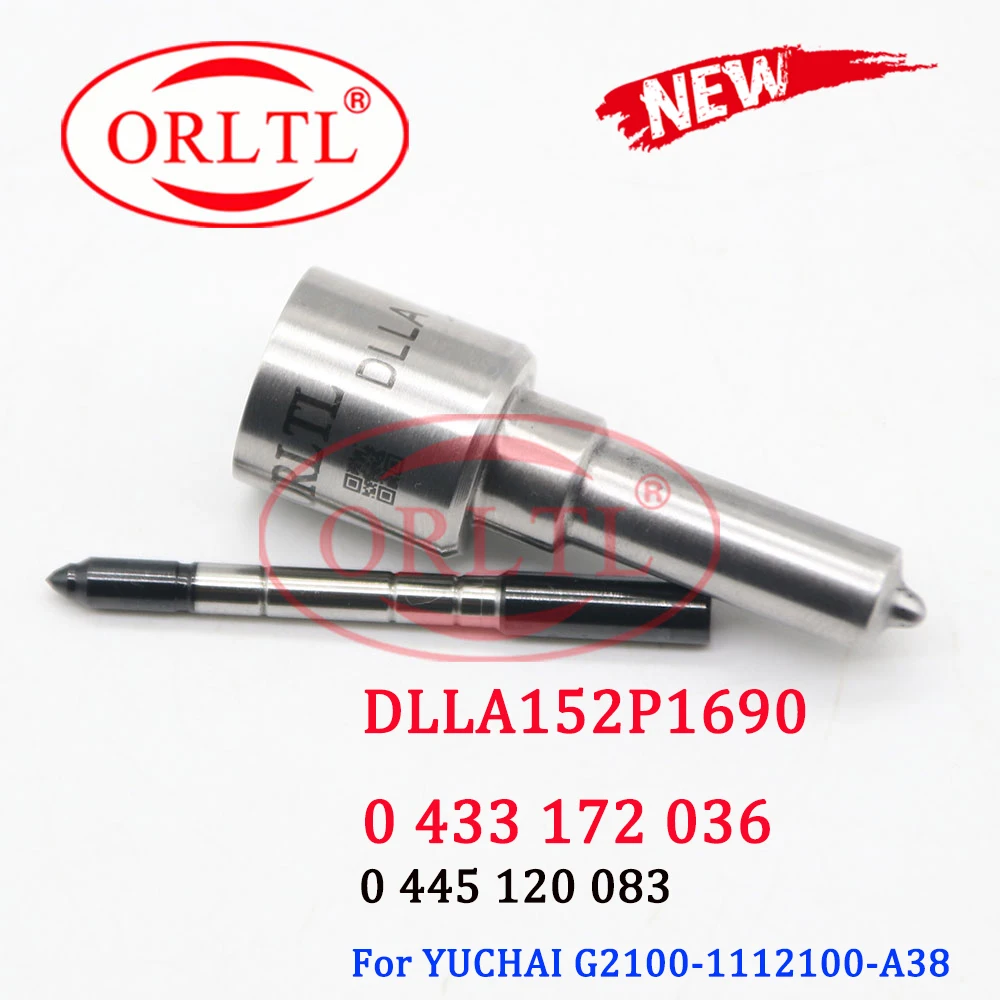 

ORLTL 0445120083 Diesel Injector Nozzle Assy DLLA152P1690 0433172036 DLLA 152 P 1690 Diesel Fuel Injection Nozzle FOR YUCHAI