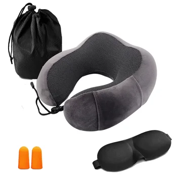 

1PC U Shaped Memory Foam Neck Pillows Soft Slow Rebound Space Travel Pillow Solid Neck Cervical Healthcare Bedding Drop Shipping