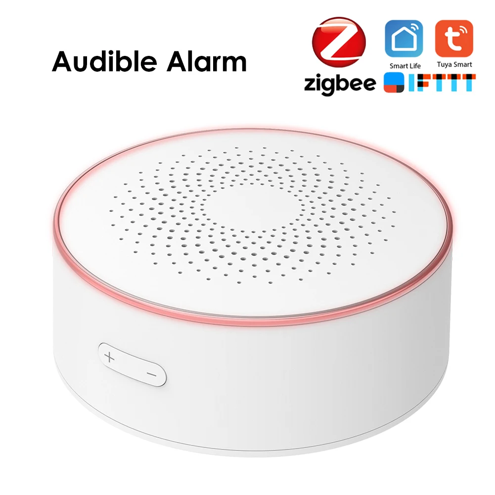 VODOOL-bocina de alarma portátil para el hogar, dormitorio, enlace Visual Audible, protección de altavoz para el hogar ZigBee, Detector antirrobo