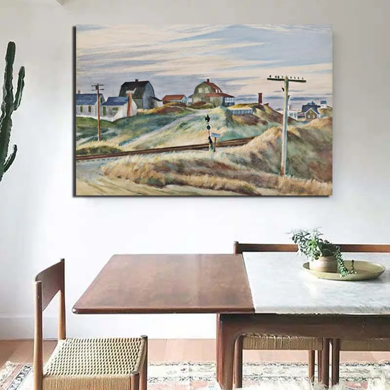 

Edward Hopper Cottages Wall Art Canvas Painting Posters Prints Modern Painting Wall Pictures For Living Room Home Decor Artwork