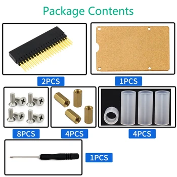 

2x20-pin 40Pin Extra Tall Female Stacking Header for Pi Model B+ Pi 2 3 4B with Acrylic Base