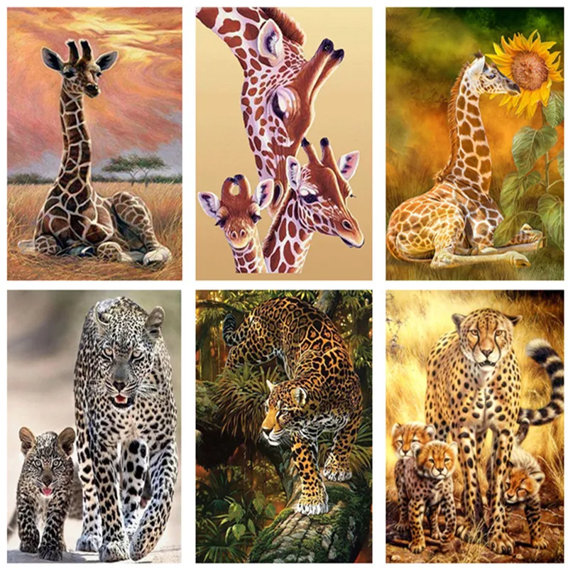 5D DIY Алмазные Жирафы Вышивка крестом Алмазная вышивка мозаика Алмазный домашние