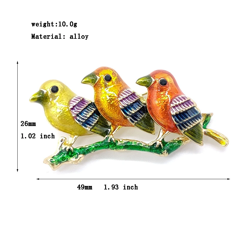 bird Новинка, стразы из сплава, имитация жемчуга, материал: ящерица, черепаха, белка, пчела, птица, коала, модная Очаровательная нейтральная Рождественская брошь - Окраска металла: bird