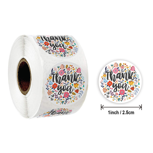 Thank You Stickers Seal Labels Scrapbook Handmade Sticker Wedding Party Christmas Gift Bag Decorations