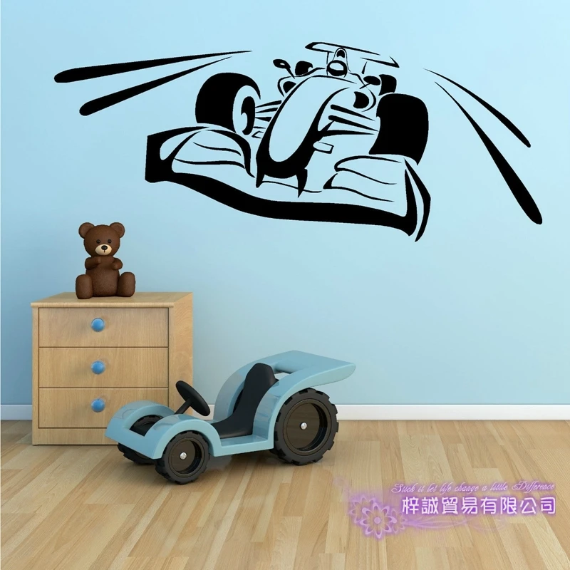 F1 Car Sticker Vehicle Decal Formula racing Cars Posters Vinyl Wall Decals Pegatina  Decor Mural Car Sticker