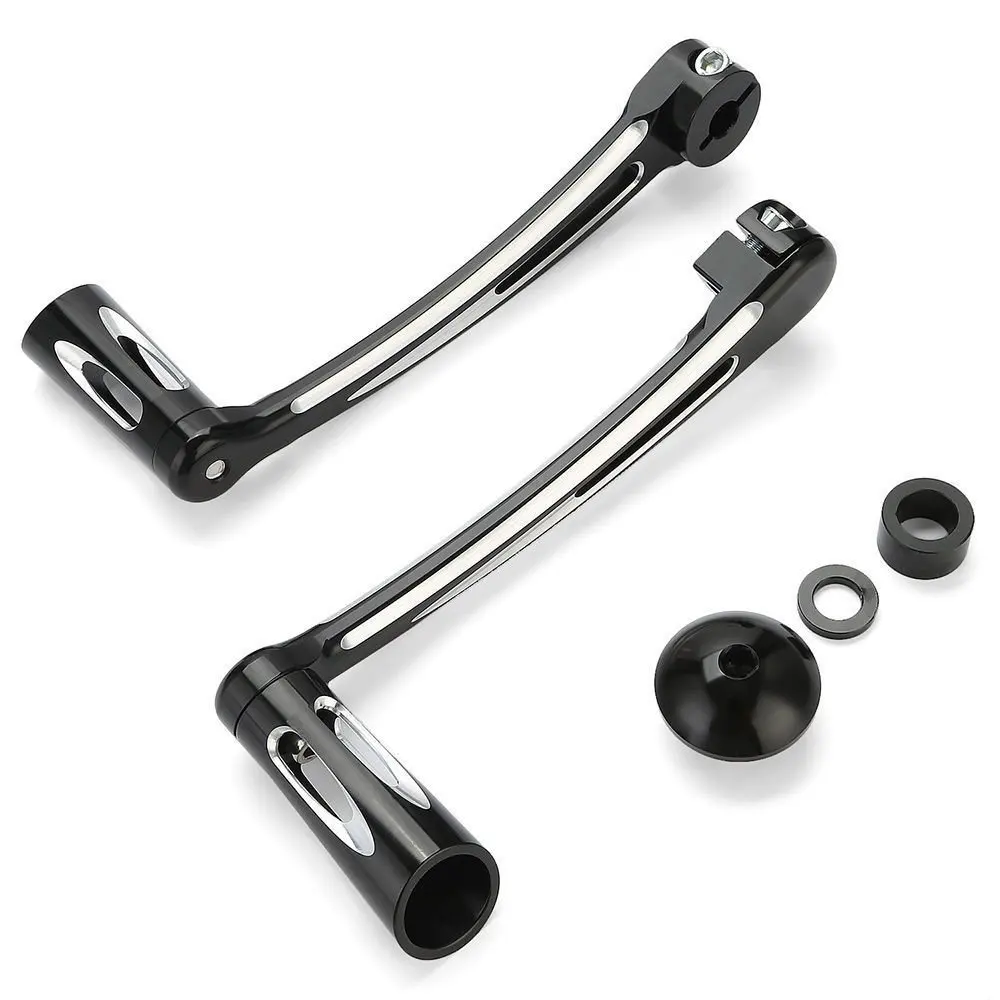 Хром/черный ЧПУ Тормозная рукоятка педаль комплект рычаг переключения передач ж/переключатель колышки для Harley 96-13 Electra Road Tri Glide Touring