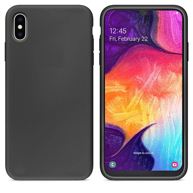 Карамельный Цвет Мягкий силиконовый чехол для samsung Galaxy A3 A5 A7 A9 J1 J3 J5 J7 J8 J4 J6 плюс Grand Prime чехол из ТПУ - Цвет: Черный