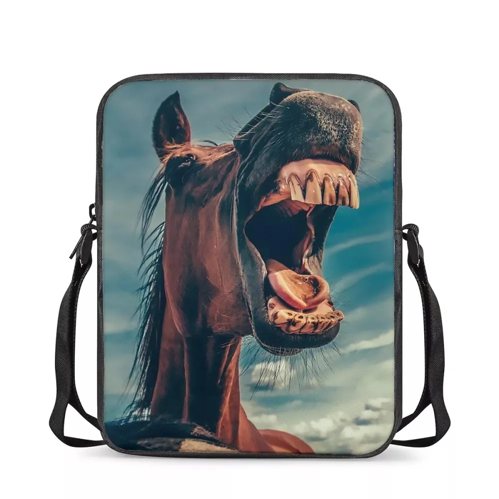 Hycool Funny Horse Print Borsa A Tracolla Da Donna Nuova Borsa Per Le Donne 2021 Puppy Dog Husky Messenger Bags Borse A Tracolla Per Ragazze Bolso