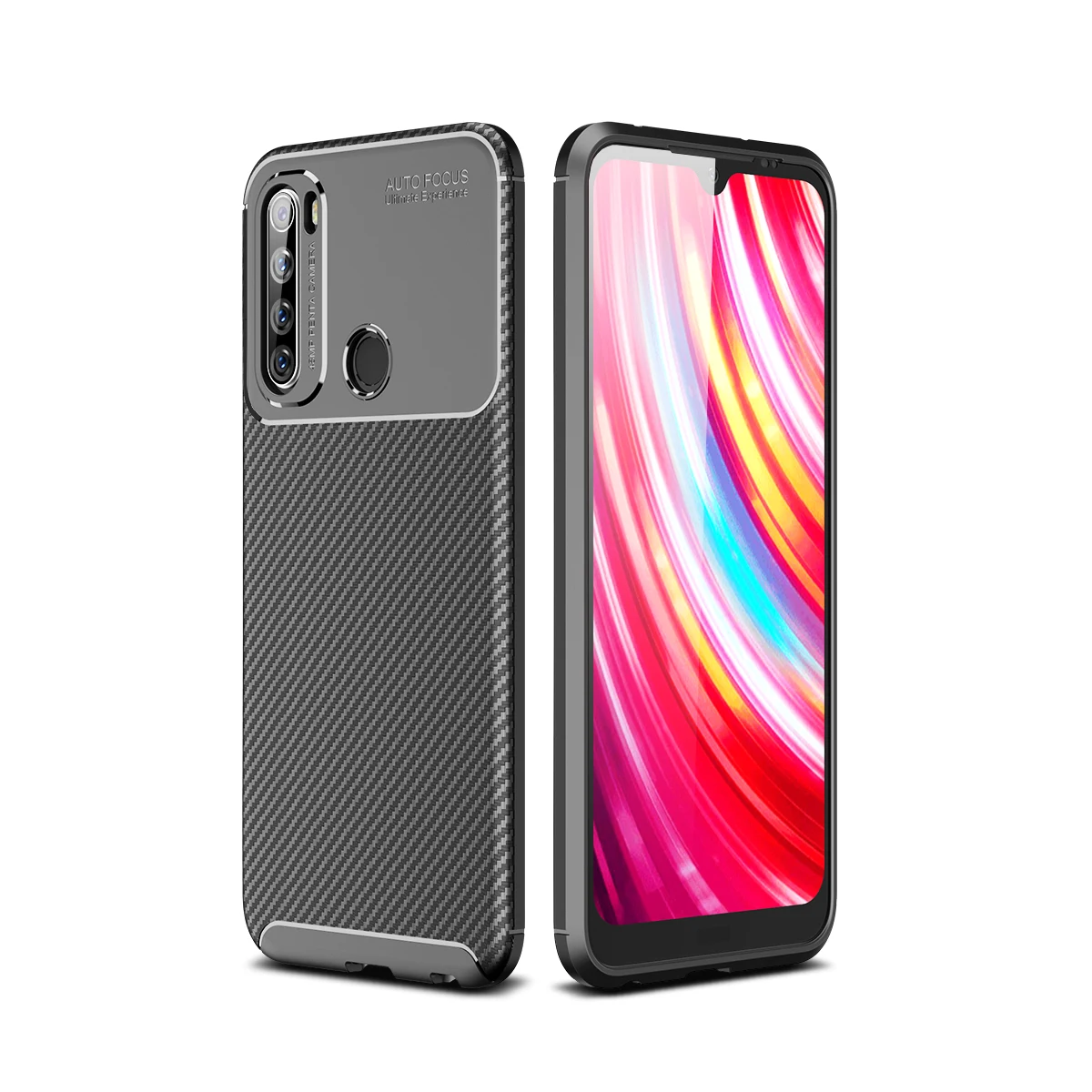 Ударопрочный Мягкий чехол из ТПУ для Xiaomi Redmi Note 8T углеродного волокна телефона