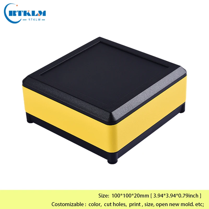 Aluminum project box instrument case aluminium amplifier enclosure DIY juntion box electrical distribution box 100*100*20mm