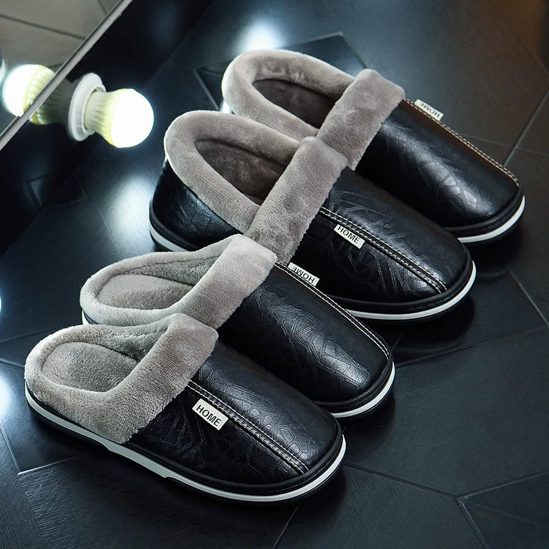 

Simple Outdoor Cotton Slippers Household New Style Winter Autumn And Winter Men Teenager Cover Heel Men And Women Thick Casual