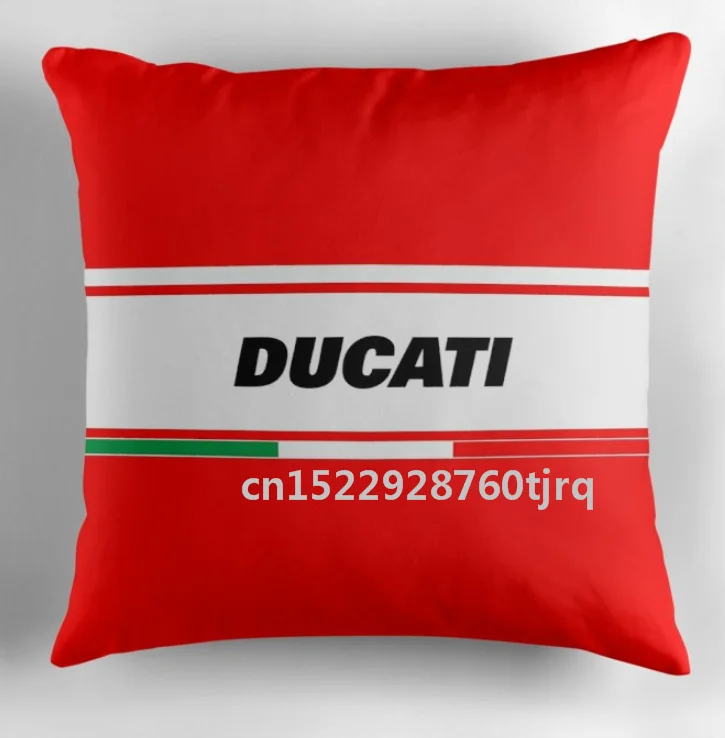 photo color Новинка; Лидер продаж; Ducati Логотип на молнии Подушка Чехол Печать Подушка Чехол хлопок подушки Чехол размером 45*45 см 55X55 см(две стороны - Цвет: photo color