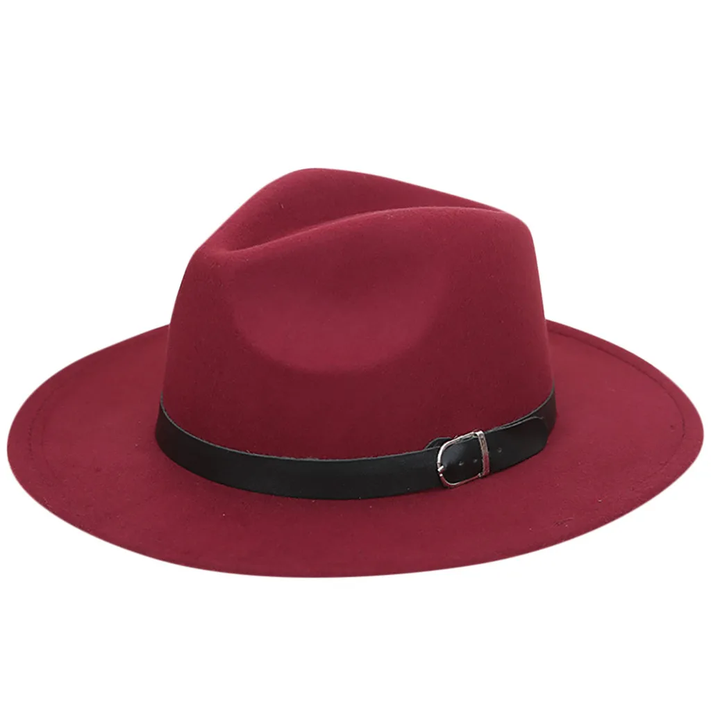 Ковбойская шляпа, крученая шерстяная фетровая шляпа унисекс, дикая Западная необычная ковбойская шляпа ковбоя, Панама, шляпа с широкими полями с поясом