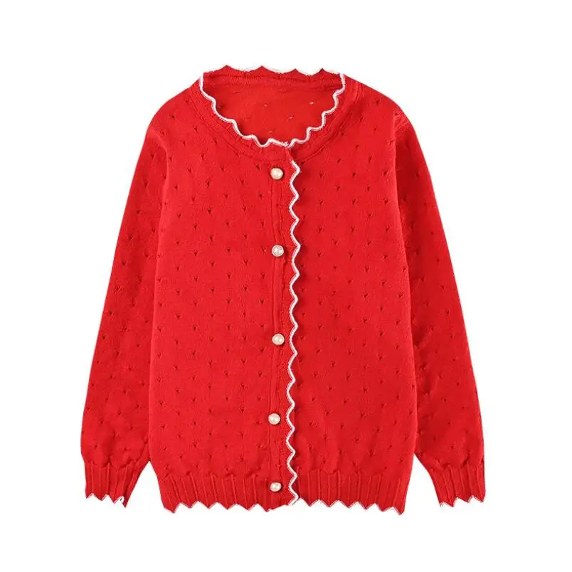  십대 옷 학교 여자 카디건 니트 스웨터 어린이 가디건  소녀 스웨터 긴 소매 키즈 자켓