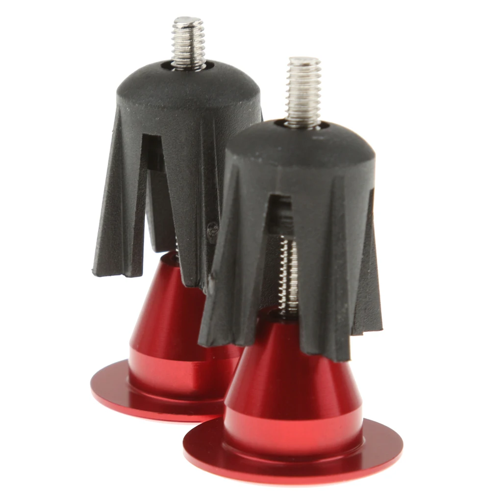 Colorful Aluminum Bike Bicycle Cycling Handlebar Grips Handle Bar Cap End Plugs - One Pair - Black/Red/Gold/Blue/Green