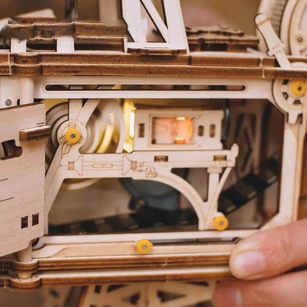 Винтажный проектор ретро 3D Трехмерная головоломка деревянная модель креативный подарок декоративный проектор головоломка игра сборка