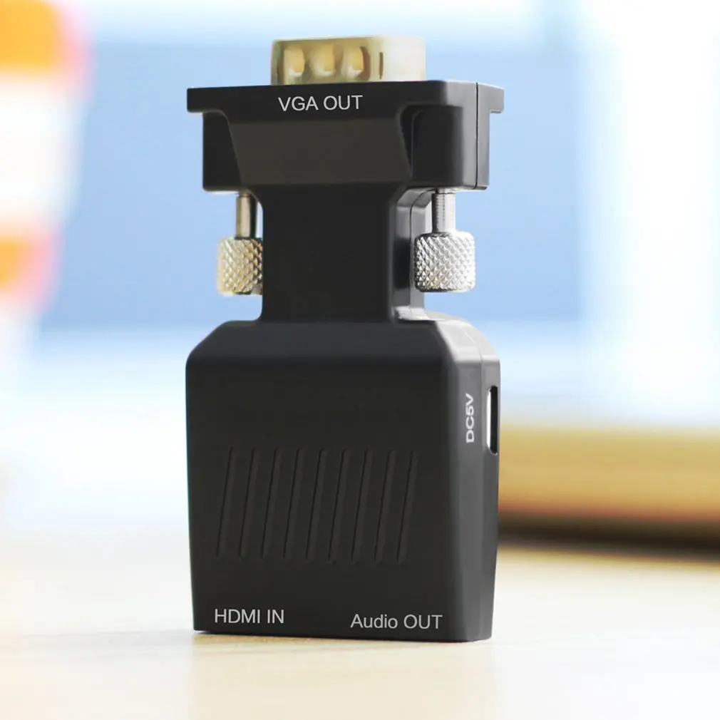 1080P адаптер сигнала HDMI Женский к VGA Мужской выходной кабель конвертер адаптер