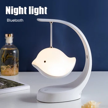 

Bluetooth Music Night Light Cute Birds Lamp with Touching Sensor Rechargeable Color Changing for Children Bedroom JA55