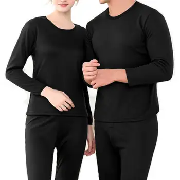 

2Pcs/set Pajamas + Pants Men Women Golden Fleece Thermal Underwear Autumn Winter Warm Top Pants Suit clothing underwear sleepwea