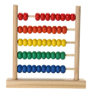 Мини Деревянный Абак, обучающая игрушка для детей, для раннего обучения математике, игрушка для подсчета чисел, Счетный бисер, Абак Монтессори - Цвет: Белый