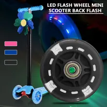 80 мм, 120 мм, мини или Макси микро скутер со светодиодной вспышкой, мигающие огни, задняя Abec-7, 5 цветов