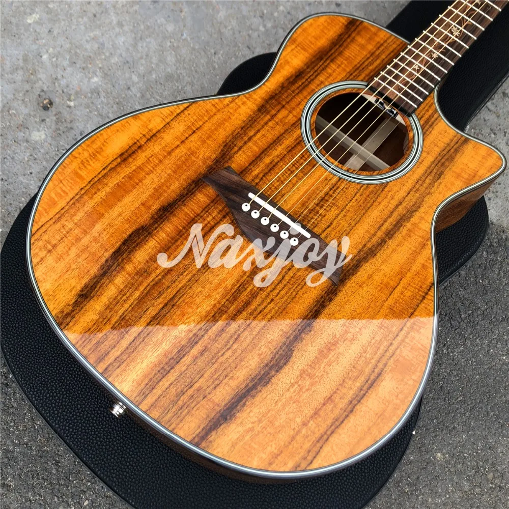 Cutaway K24ce натуральный Koa Акустическая гитара, Заводская Заказная 41 дюймов K24 koa деревянная электрическая гитара ra акустическая