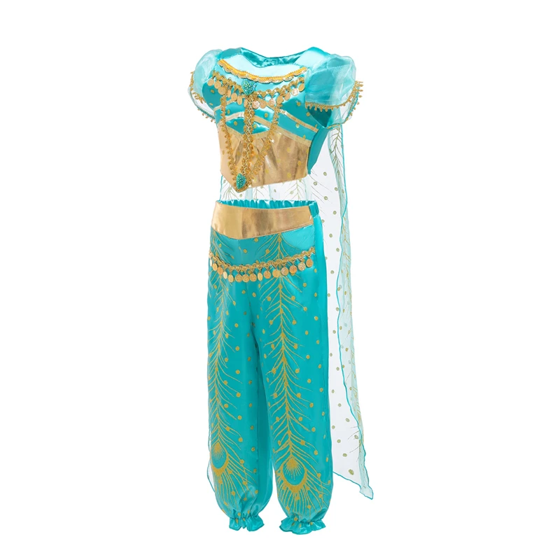 Принцесса из Аладдина костюм Жасмин шиммери с открытыми плечами танец живота