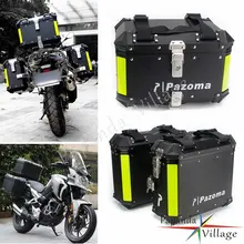 For Honda Yamaha Triumph BMW R1200GS CB190X GSXR Universal Top Case Side Boxes Side Pannier Tail Box Rear Trunk Aluminum 36L 42L