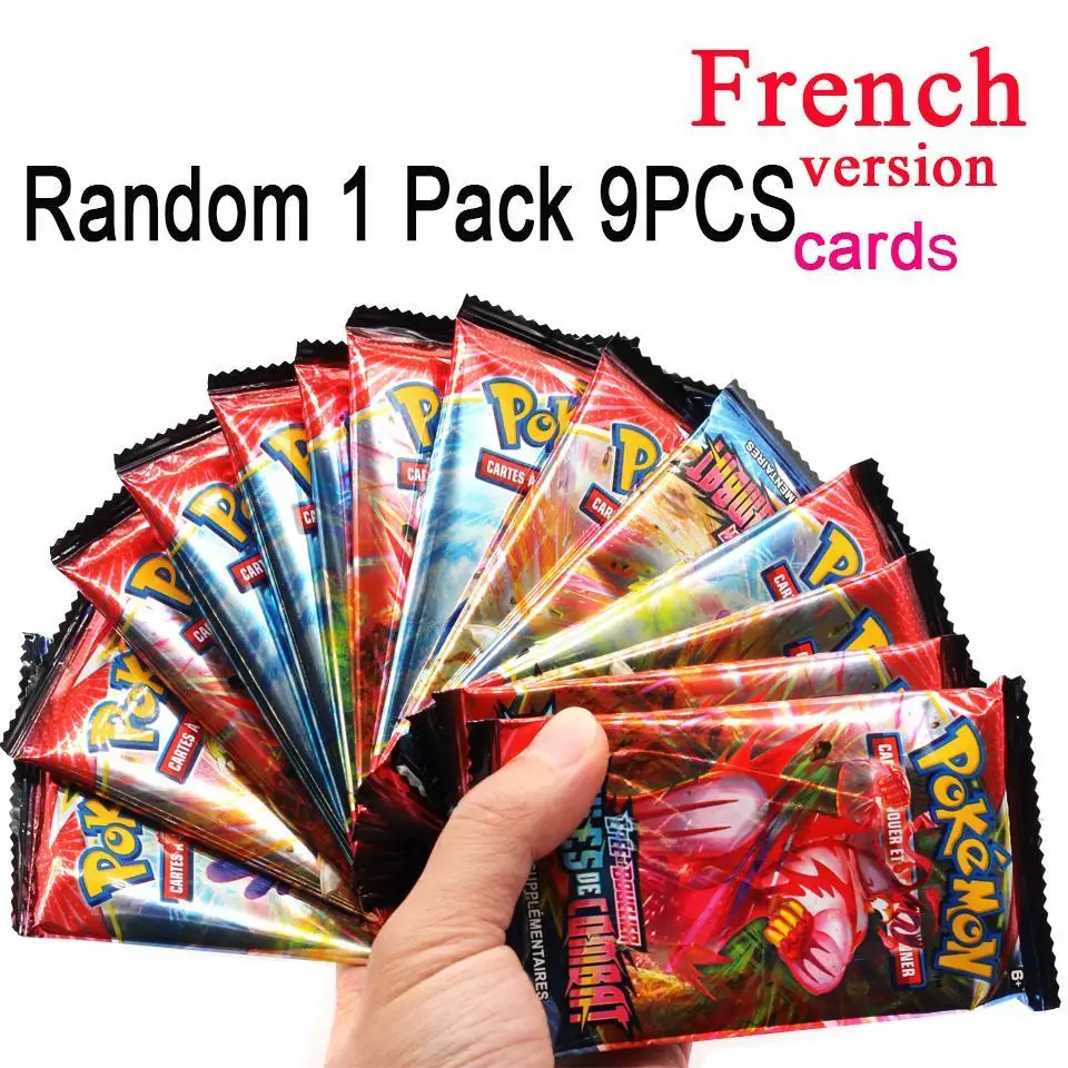 9PCS French Pokemon Cards Sword And Shield Battle Styles Full Sealed Retail Box Evolving Skies Pokemones Card For Children Gifts