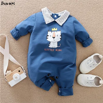 

bunvel Newborn Baby Boys Rompers Cartoon Tiger Pattern Jumpsuit Spring Long Sleeve Kids Infant Baby Girl Boy Clothes Costume