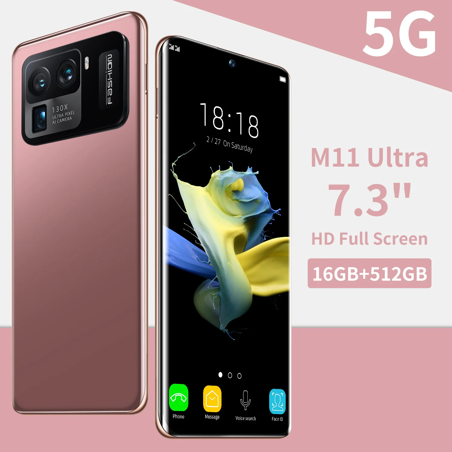 Новинка 2021 смартфон M11 Ultra 7 3 дюйма 16 ГБ + 512 Гб стандартная идентификация 6800 мАч 48 64