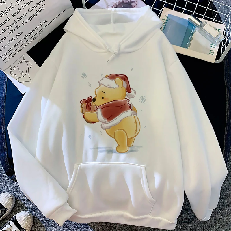 Kawaii Bear Winnie The Pooh Disney Cartoon Hoodies Women Harajuku Cute Anime Y2K Graphic Streetwear Sweatshirt 90s Hoody Female 3