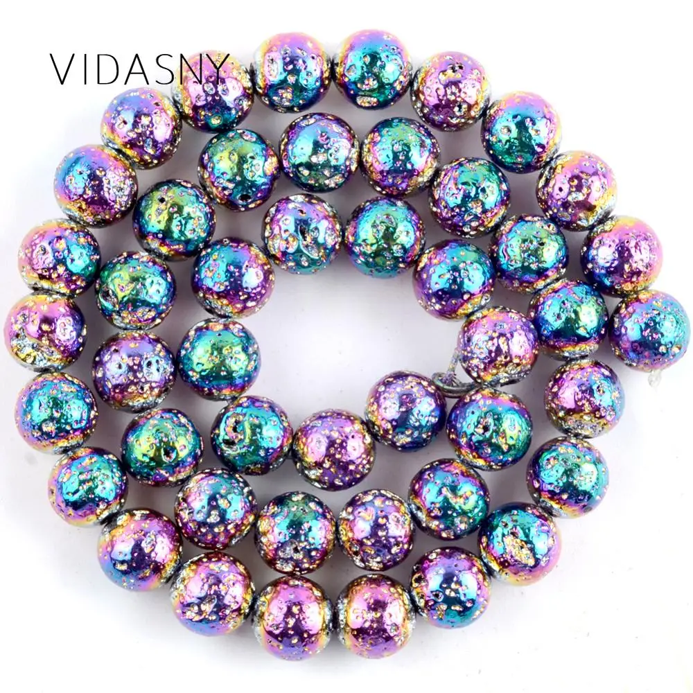 Бусины Из Натурального минерального камня с радужной гравировкой гематитовые