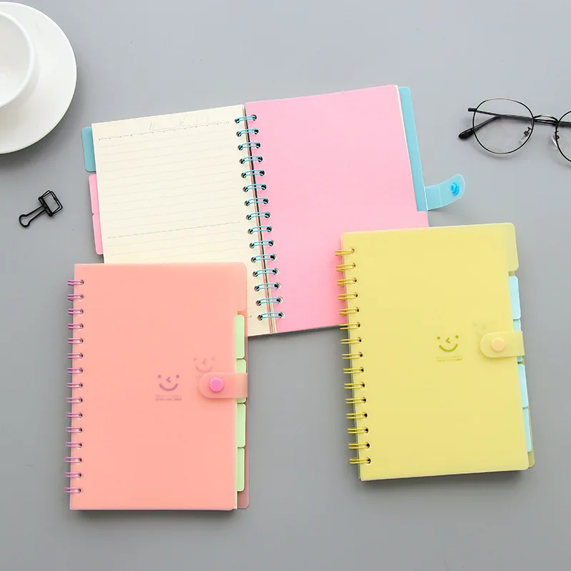 Dl Japan And South Korea Stationery Smile Roll Coils Bookmarks Notebook Office Notepad