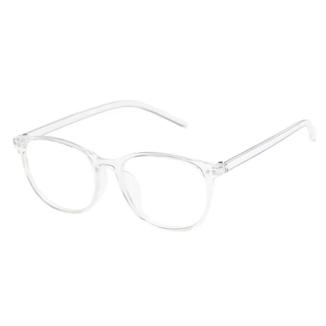 Очки с заклепками для близорукости, женские очки с голубым пленочным покрытием, овальные близорукие очки для чтения, очки с градусом от-1,0 до-6,0 - Цвет оправы: Прозрачный