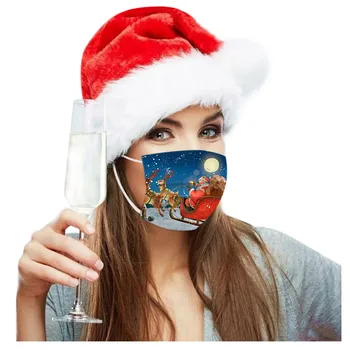 

10PCS Christmas Unisex Mask Disposable Face Mask For adult 3-layer Breathable Dustproof Protective Mask Navidad Fast Delivery#