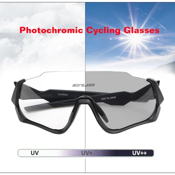 

GUB 5800 Photochromic Cycling Sunglasses Automatic Discoloration Bike Goggles Outdoor Discolor Eyeshield Sports glasses