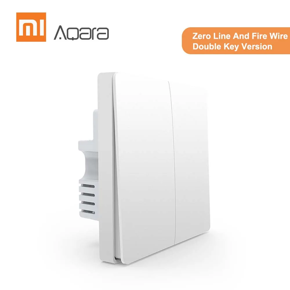 

Aqara Wall Switch Intelligent Home Switching Remote Control Home Kit Mi Home App Zero Line Fire Wire Double Key for xiaomi mijia
