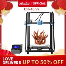 CR-10 v2 impressora 3d placa-mãe silenciosa retomar impressão filamento detecção grande tamanho de impressão meanwell creality 3d