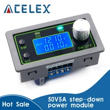 50v5a cnc step-down módulo de alimentação ajustável tensão e medidor de corrente constante tensão corrente constante dc display lcd