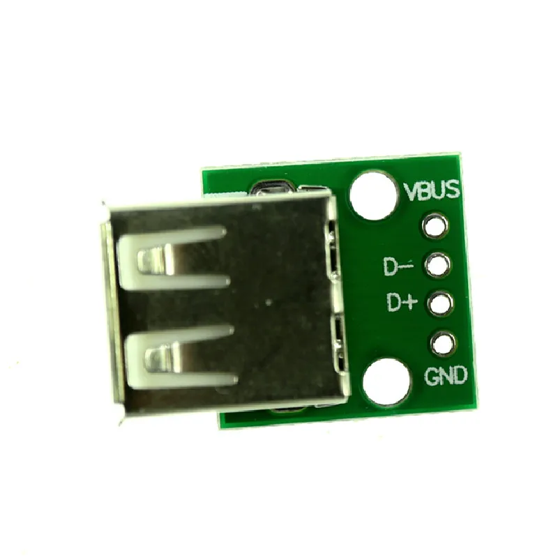 USB 2.0母座头转DIP 4p 直插 转接板已焊接手机电源数据线 (2)