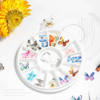 

12 Grid/Set 3D Butterfly Nail Art Glitter Sequins Sparkly Nail Sequin Acrylic Paillettes Polish Decor Nail Decor Glitter Sheet 1