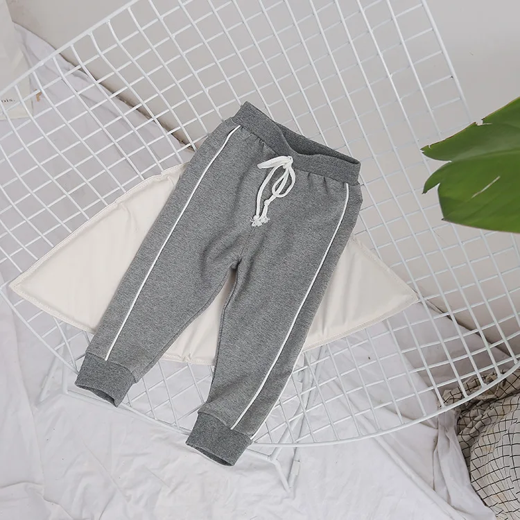 Spring And Autumn Men And Women Children Babies' Trousers Knitted Cotton Brace Four Colors Athletic Pants
