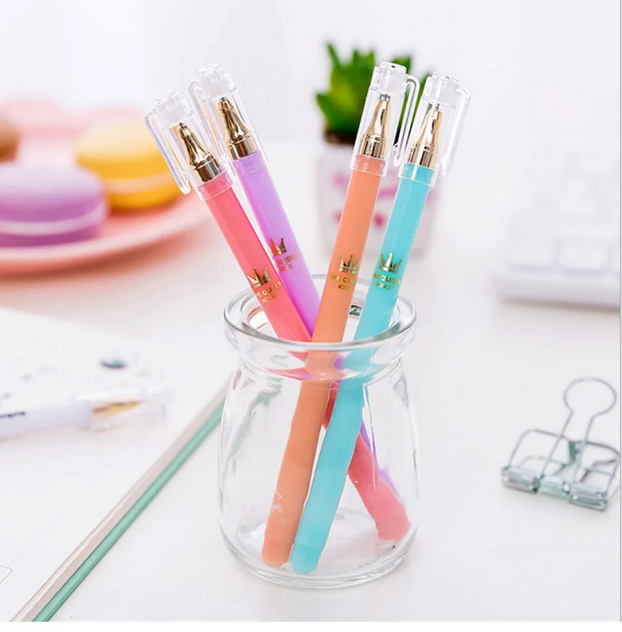 4 pcs/lot Cartoon creative cute Unicorn gel pen kawaii Promotional Gift Stationery pen Escolar Papelaria School Office Supply