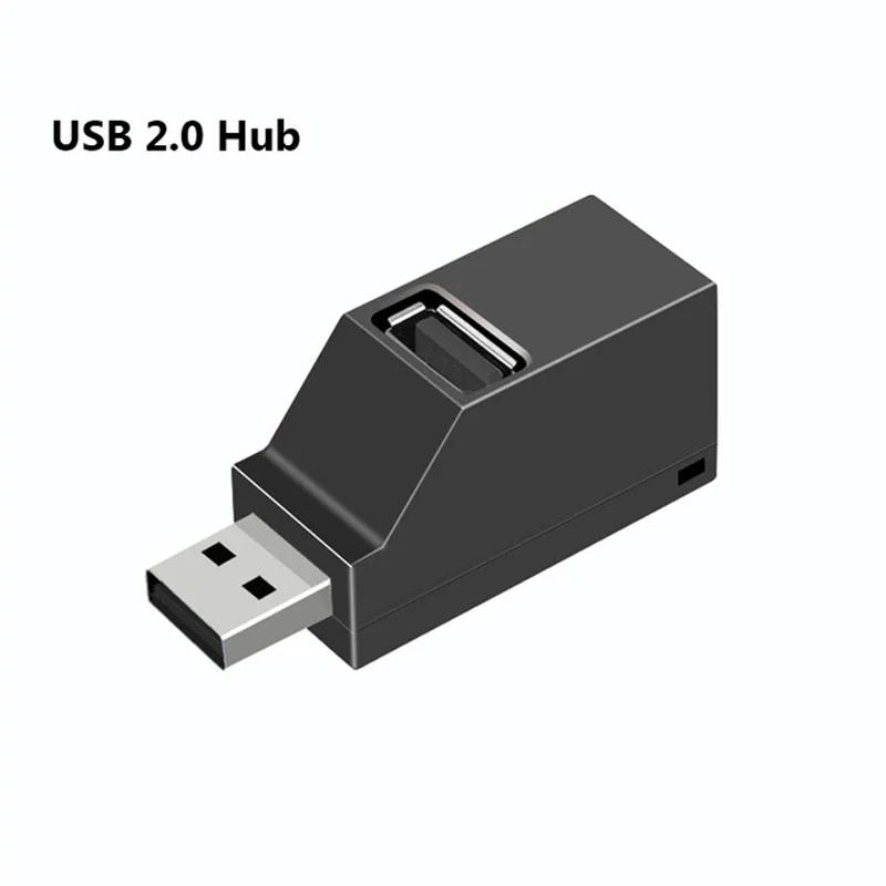 USB 2.0 Black Мини 3 порта USB 3,0 сплиттер концентратор высокоскоростной передачи данных сплиттер коробка адаптер для ПК ноутбук MacBook Pro Аксессуары - Цвет: USB 2.0 Black