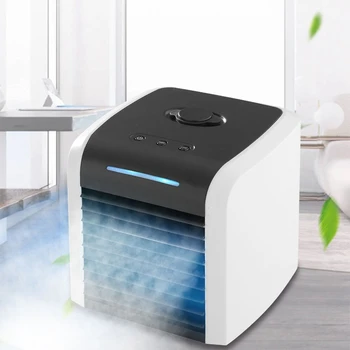 

Air Cooler, Mini Portable Air Conditioner Fan Noiseless Evaporative Air Humidifier, Personal Air Conditioner, LED Night