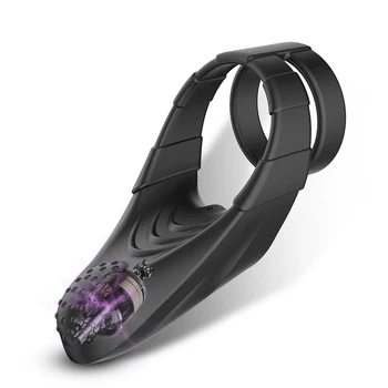 Men Couple G-Spot Vibrator With Cockring Penis Erection Long Lasting Vagina Clitoris Stimulate Cock Massager Ring Orgasm Sex Toy 2