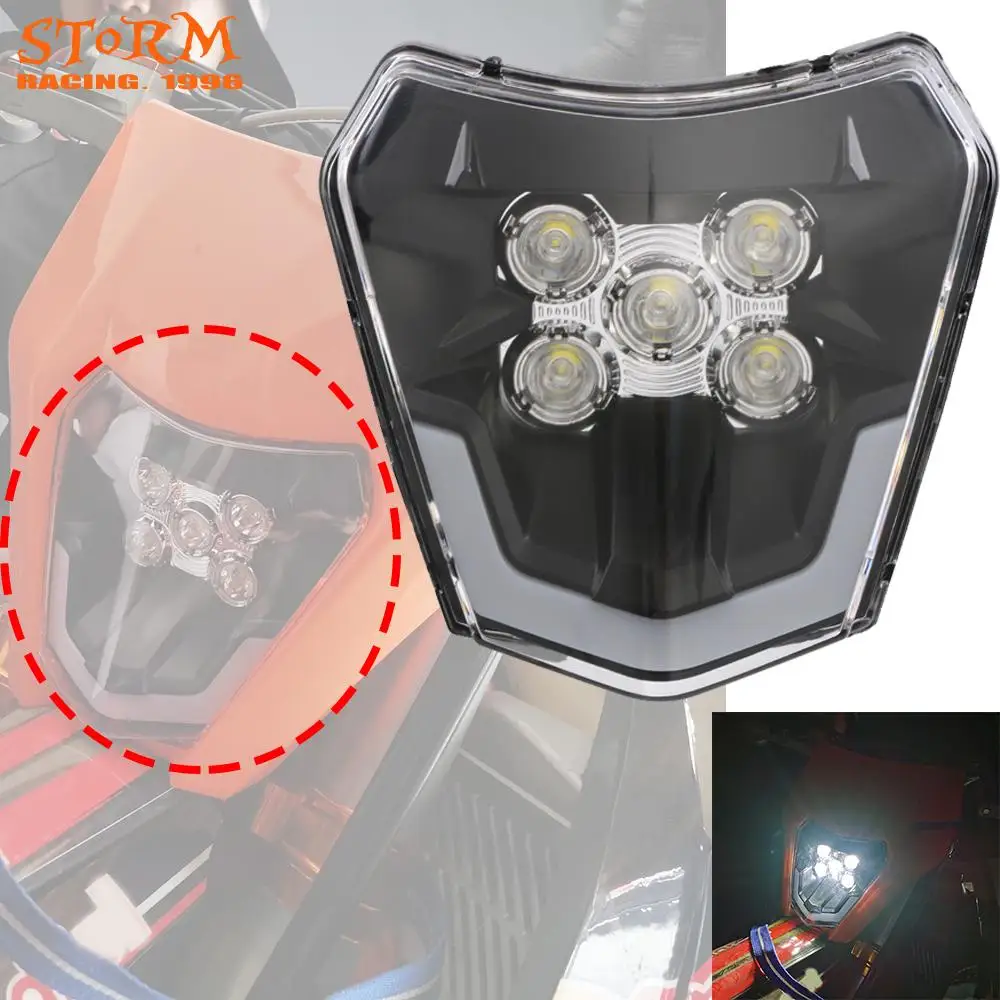 Motocross Led Headlight Head Light Lamp For Ktm Exc Xcf Xcw Te Tc Fe