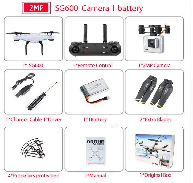 Ни один SG600 Радиоуправляемый квадрокоптер Дрон wifi Live Transmission HD камера фиксированная высота пульт дистанционного управления Самолет игрушки подарок - Цвет: 2