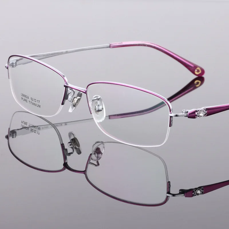 New Pure Titanium Frame Glasses for Women with Ultra-Light Myopia